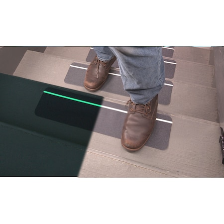 Adhesive Anti-Slip Treads 6x 24- Glow Stripe Grit, PK4